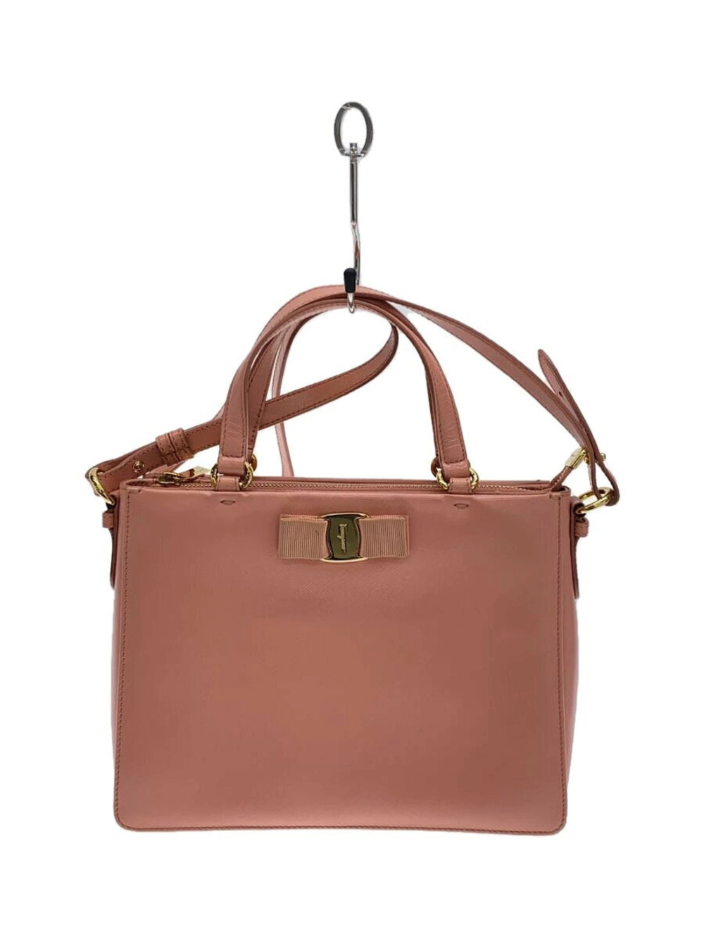 Salvatore Ferragamo Shoulder Bag Leather Pink